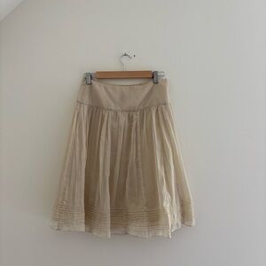 Worthington Tan A-Line Knee-Length Skirt
